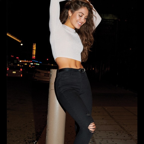 Black, Ripped Garage Jeans - Picture 4 of 5